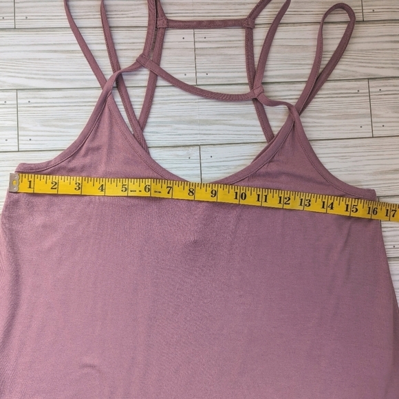 RVCA Strappy V Neck Trapeze Tank Mini Dress in Primrose Size Medium - Picture 9 of 12